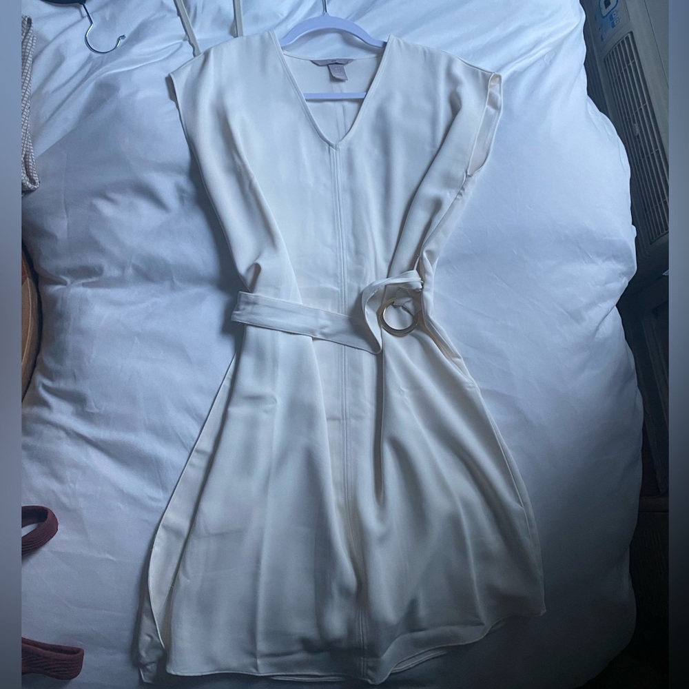 Little white work dress with belt